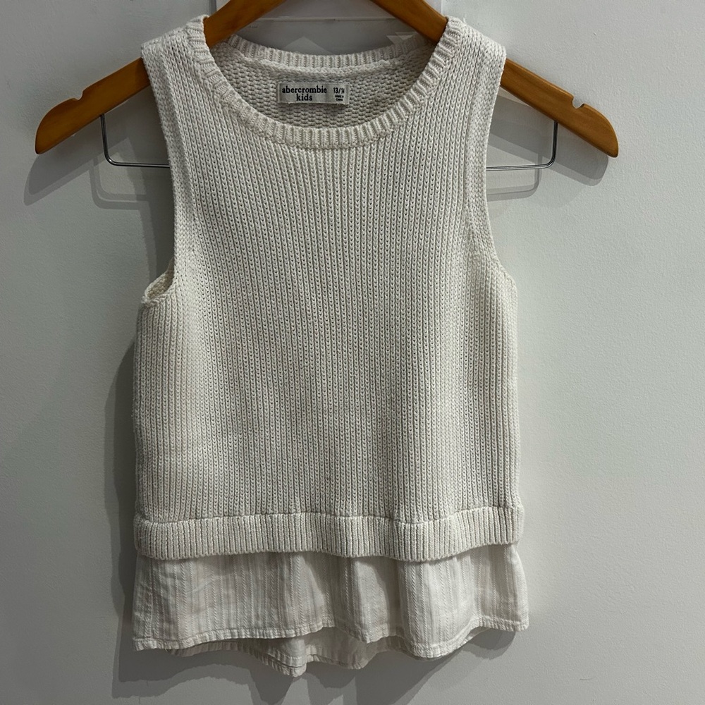 Abercrombie Kids Cream Knit Sweater